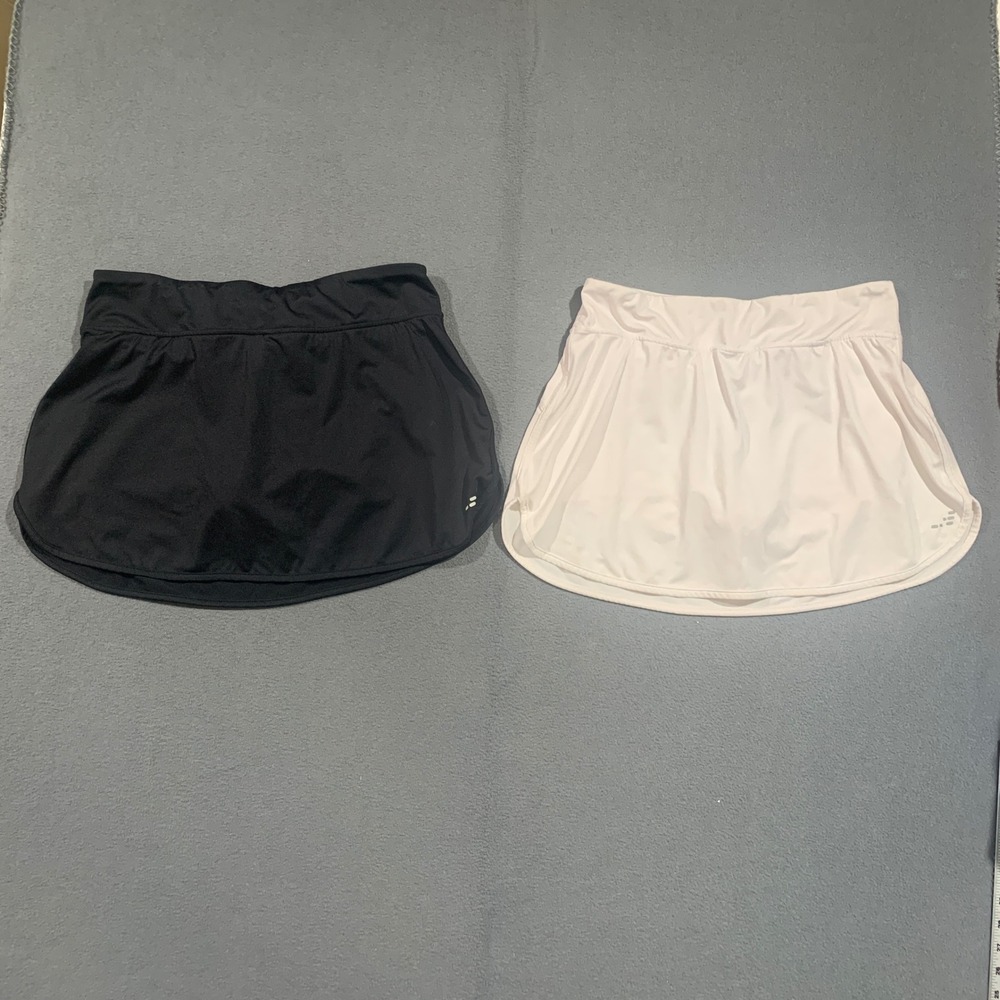 BCG‎ Womens Athletic Skort Set 2 Pack White Black Tennis Golf Skirt Medium